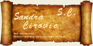 Sandra Ćirović vizit kartica